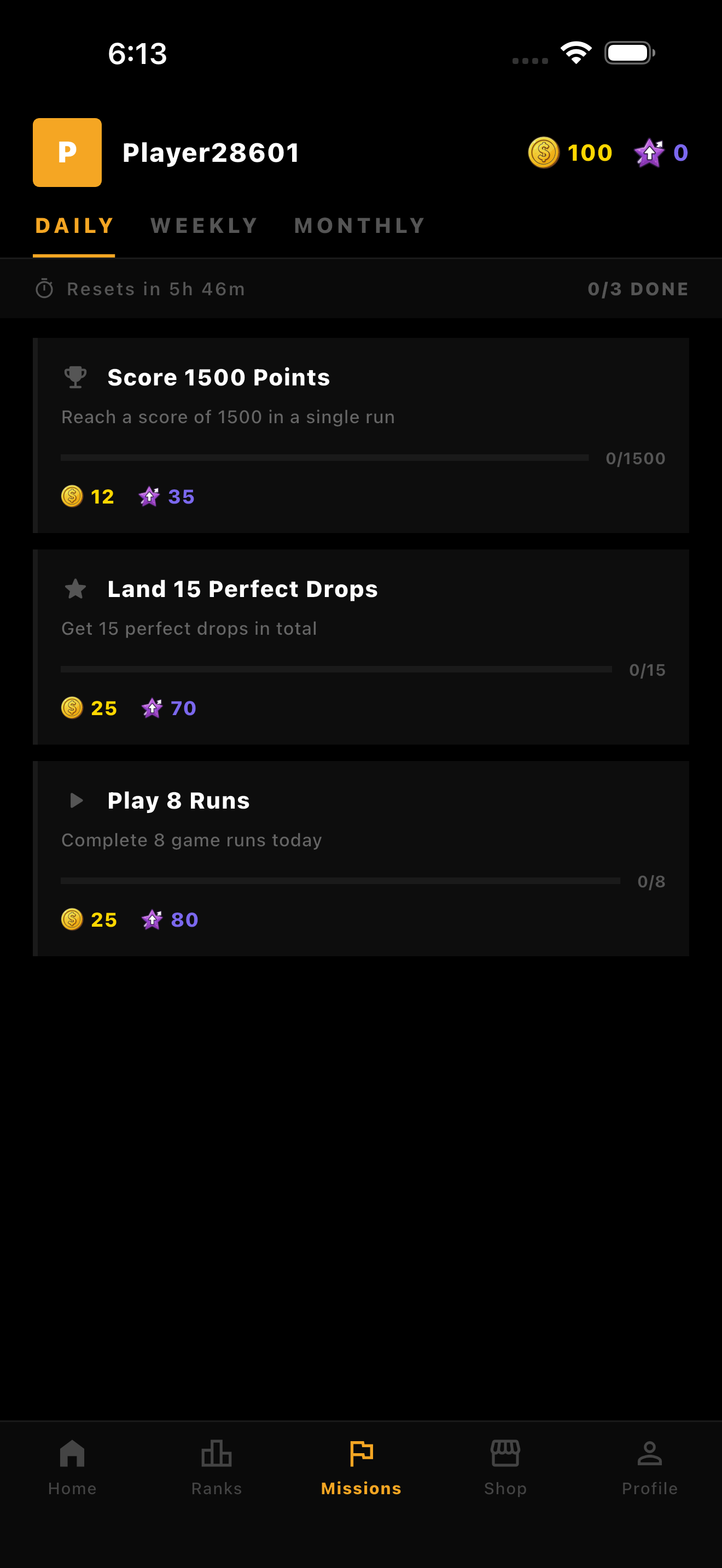 Daily missions